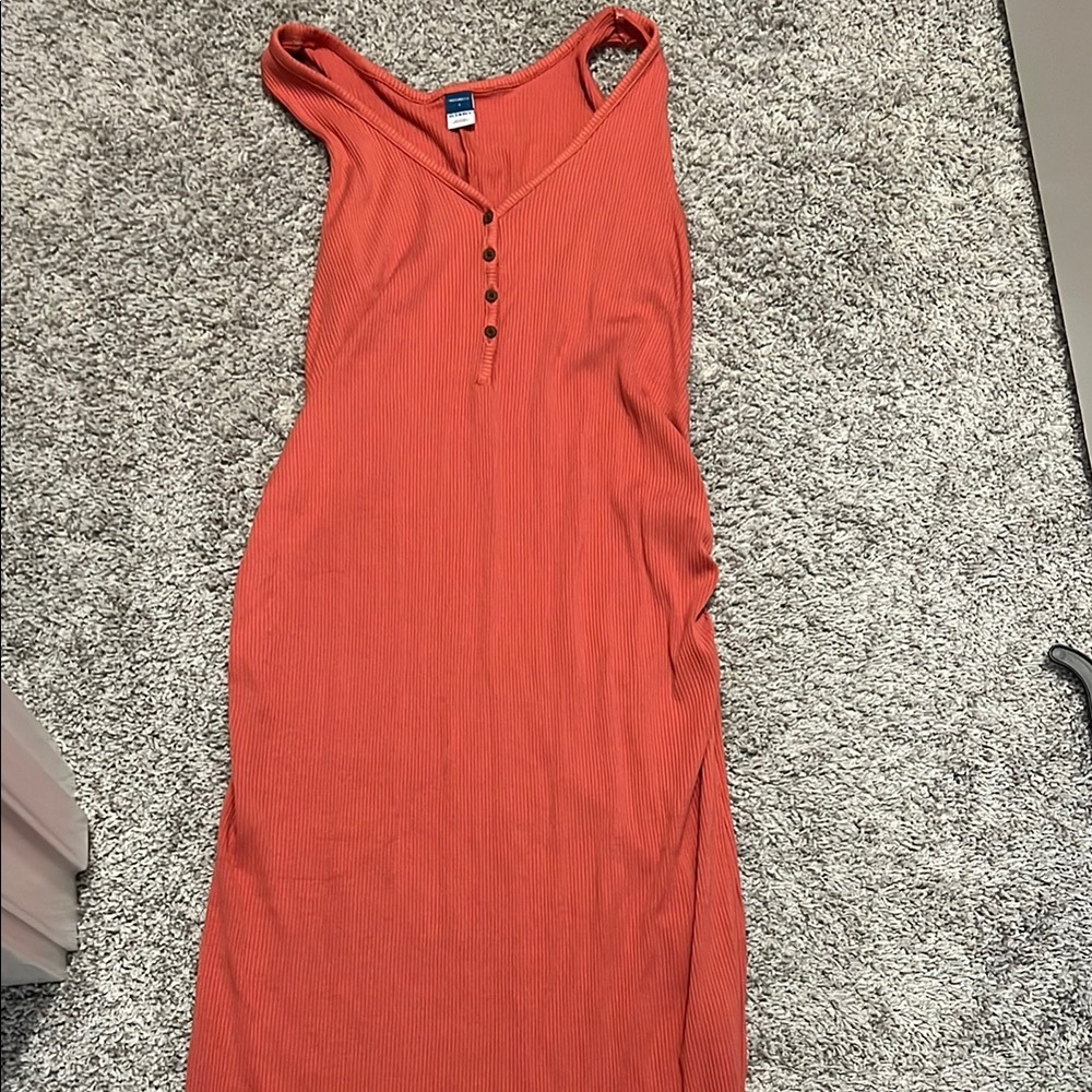Old Navy Orange Pink Halter Sundress